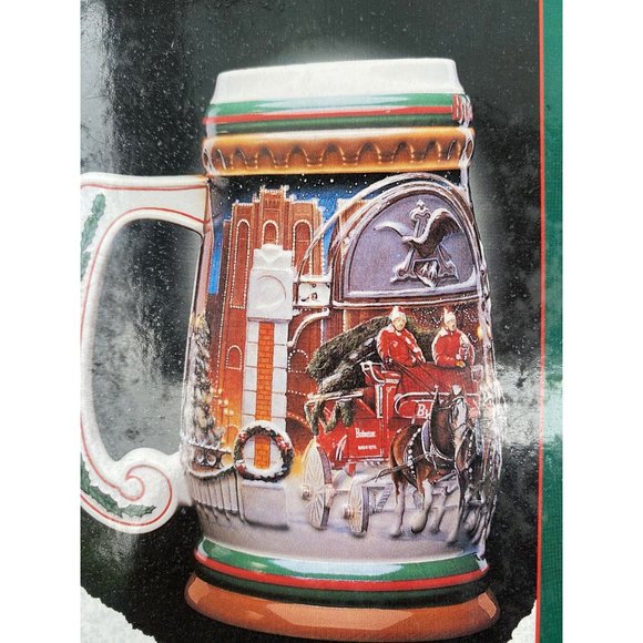 Budweiser Holiday Stein Series 1997 1998 Grant's Clydesdales - Picture 5 of 8